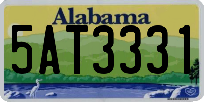 AL license plate 5AT3331