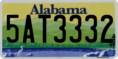 AL license plate 5AT3332