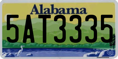 AL license plate 5AT3335