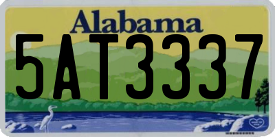 AL license plate 5AT3337