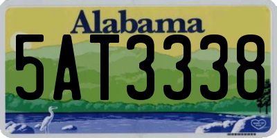 AL license plate 5AT3338