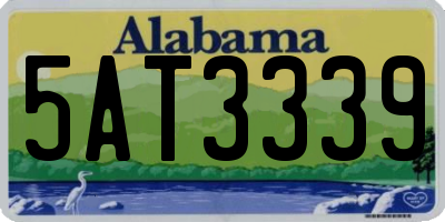 AL license plate 5AT3339