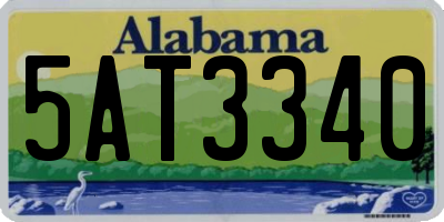 AL license plate 5AT3340