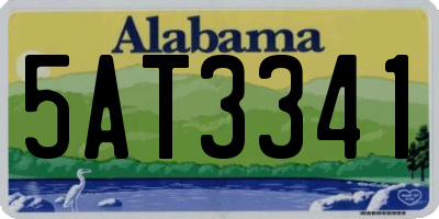 AL license plate 5AT3341