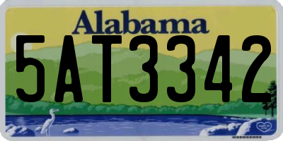 AL license plate 5AT3342