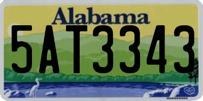 AL license plate 5AT3343