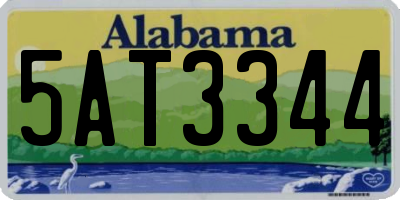 AL license plate 5AT3344