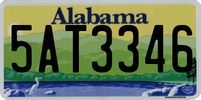 AL license plate 5AT3346