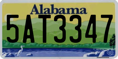 AL license plate 5AT3347