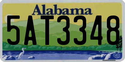AL license plate 5AT3348