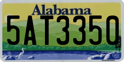 AL license plate 5AT3350