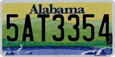 AL license plate 5AT3354