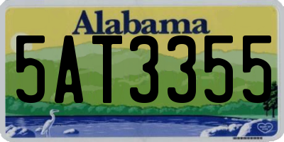 AL license plate 5AT3355