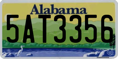 AL license plate 5AT3356