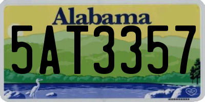 AL license plate 5AT3357