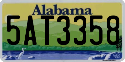 AL license plate 5AT3358