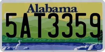 AL license plate 5AT3359