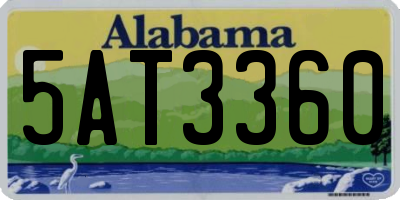 AL license plate 5AT3360