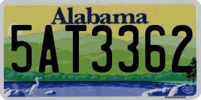AL license plate 5AT3362