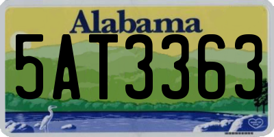 AL license plate 5AT3363