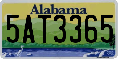 AL license plate 5AT3365