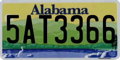 AL license plate 5AT3366