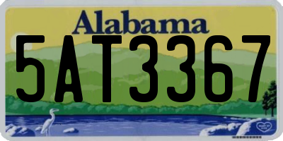 AL license plate 5AT3367