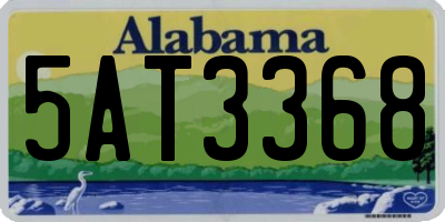 AL license plate 5AT3368