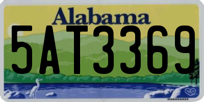 AL license plate 5AT3369