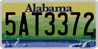 AL license plate 5AT3372