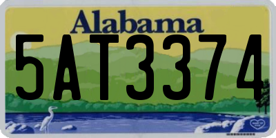 AL license plate 5AT3374