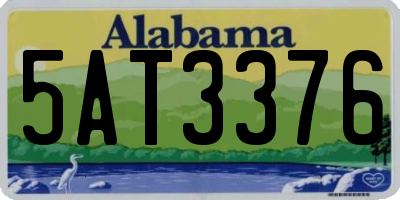 AL license plate 5AT3376