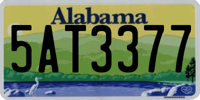AL license plate 5AT3377
