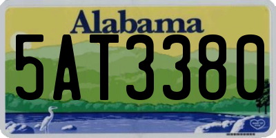 AL license plate 5AT3380