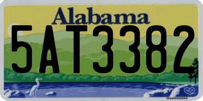 AL license plate 5AT3382