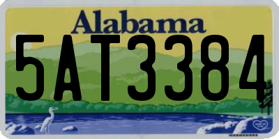 AL license plate 5AT3384