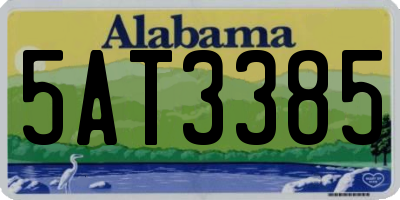 AL license plate 5AT3385