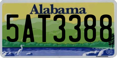 AL license plate 5AT3388