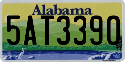 AL license plate 5AT3390