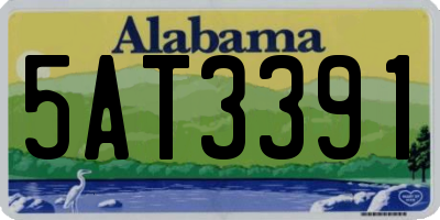 AL license plate 5AT3391