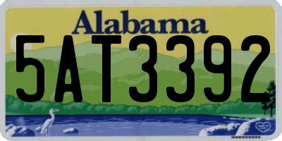 AL license plate 5AT3392