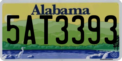 AL license plate 5AT3393