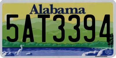 AL license plate 5AT3394