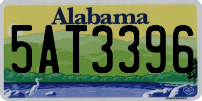 AL license plate 5AT3396