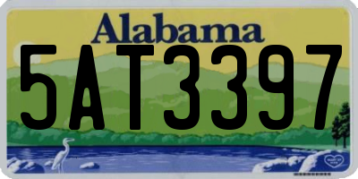 AL license plate 5AT3397