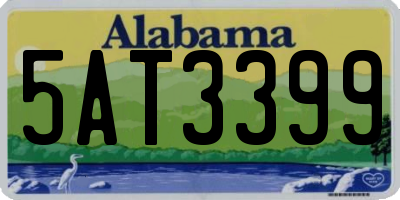 AL license plate 5AT3399