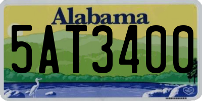 AL license plate 5AT3400