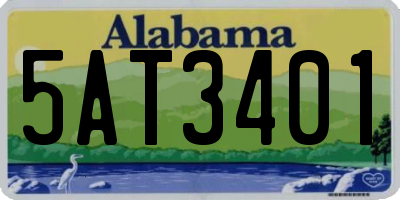AL license plate 5AT3401