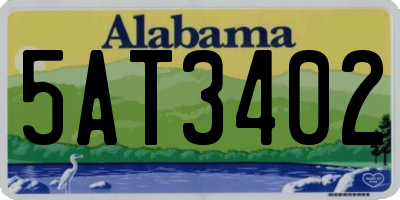 AL license plate 5AT3402