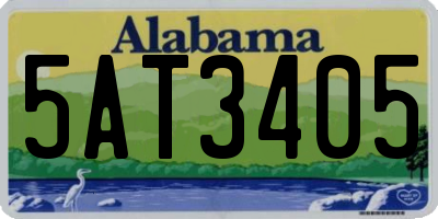 AL license plate 5AT3405